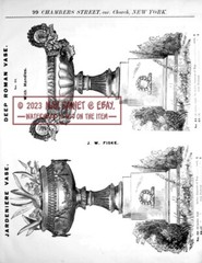 J W Fiske (1865) Ornamental Iron Vases Fountains Statues Catalog * Garden Pieces