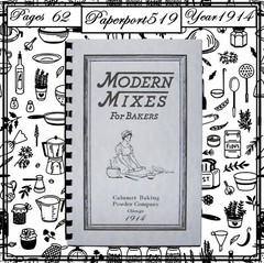 1914 Modern Mixes For Bakers Cook Book 62 Pages