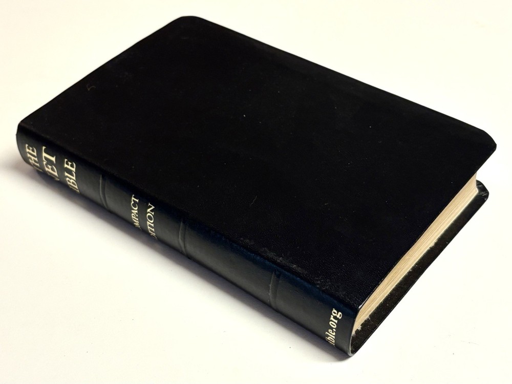 The NET Bible Black Compact Edition 2005 Premium Bonded Leather New English Tran