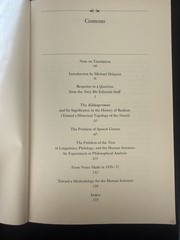 Speech Genres & Other Late Essays M.M. Bakhtin 1987 University of Texas Press