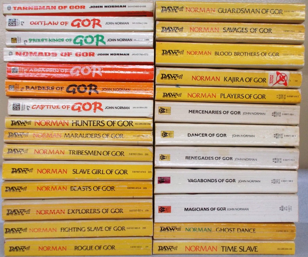 Lot of 27: John Norman complete GOR Series Tarl Cabot 1-25 DAW, DelRey, plus 2