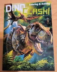 DINO CLASH! Dinosaurs Coloring/Activity Book with Tear/Share Pages 🆕🆓 shipping