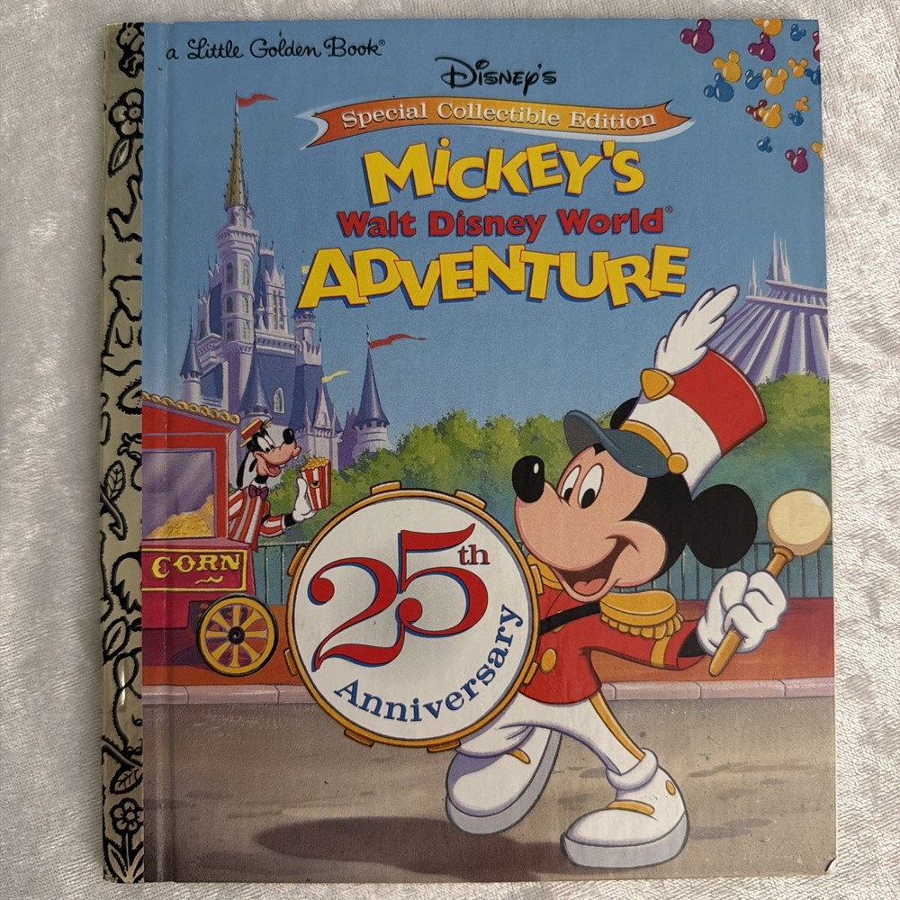 Vintage 1997 A Little Golden Book Mickey’s Walt Disney World Adventure Excellent