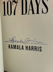 107 Days by Kamala Harris Hand Signed Book Vice President Under Joe Biden