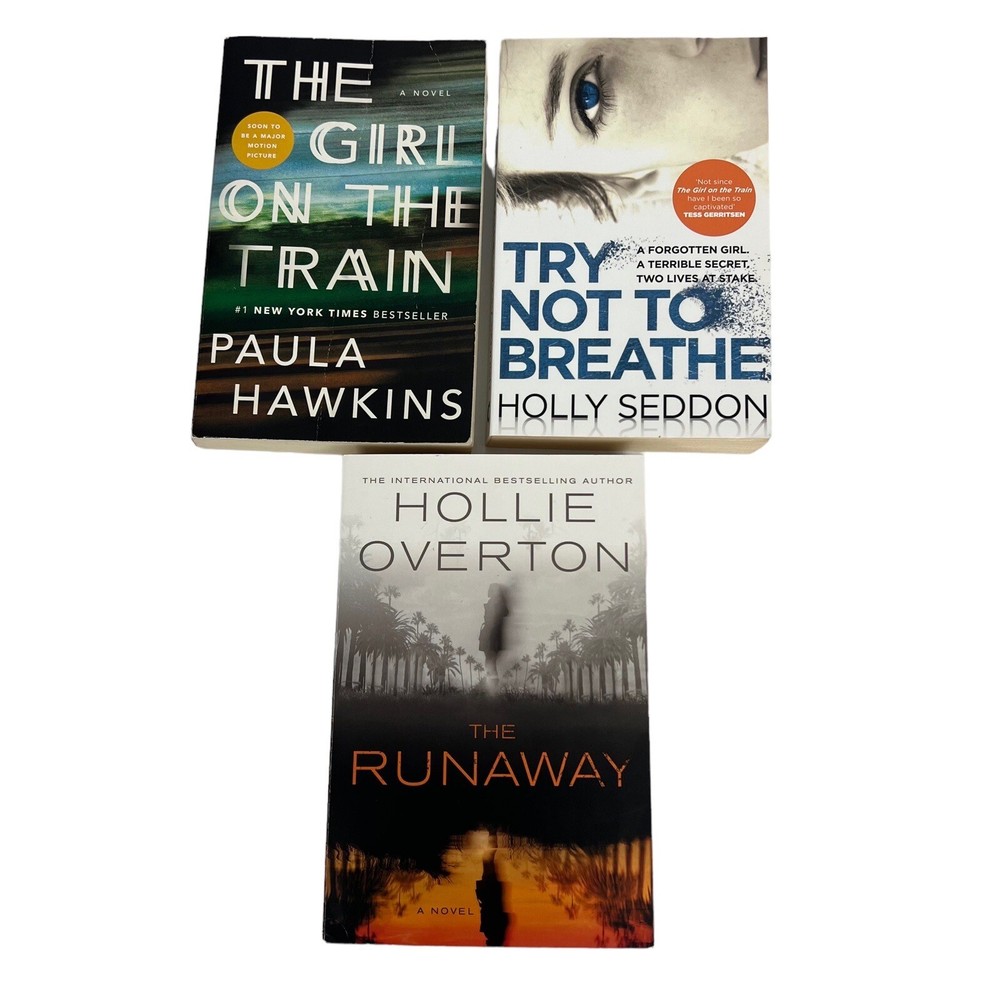 Lot/3 Fiction Thrillers/Suspense Paula Hawkins/Holly Seddon/Hollie Overton
