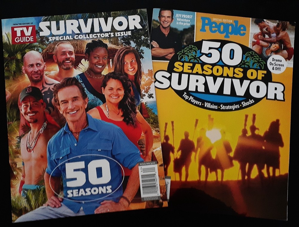 2 mags.PEOPLE & TV GUIDE: 2026- „SURVIVOR” SPECIAL COLLECTORS ISSUE 50 Seasons!