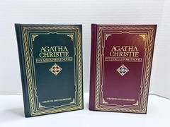 Agatha Christie Hercule Poirot & Miss Marple 1980 Chatham River Press Leather