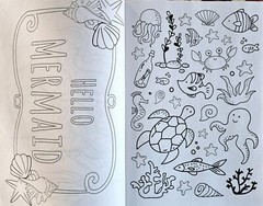 MERMAID & PRINCESS Giant Coloring & Activity Books 256 pages total BRAND NEW