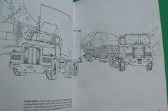 TRUCKS Coloring Book, Steven Petruccio, Dover 1995 BRAND NEW! 32-pages