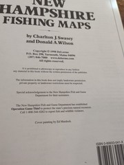 New Hampshire Fishing Maps Book by Swasey & Wilson 1998