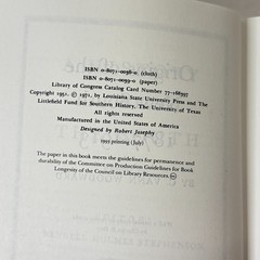Origins of the New South 1877-1913 C Vann Woodward 1951 ©1993 Printing LSU Press