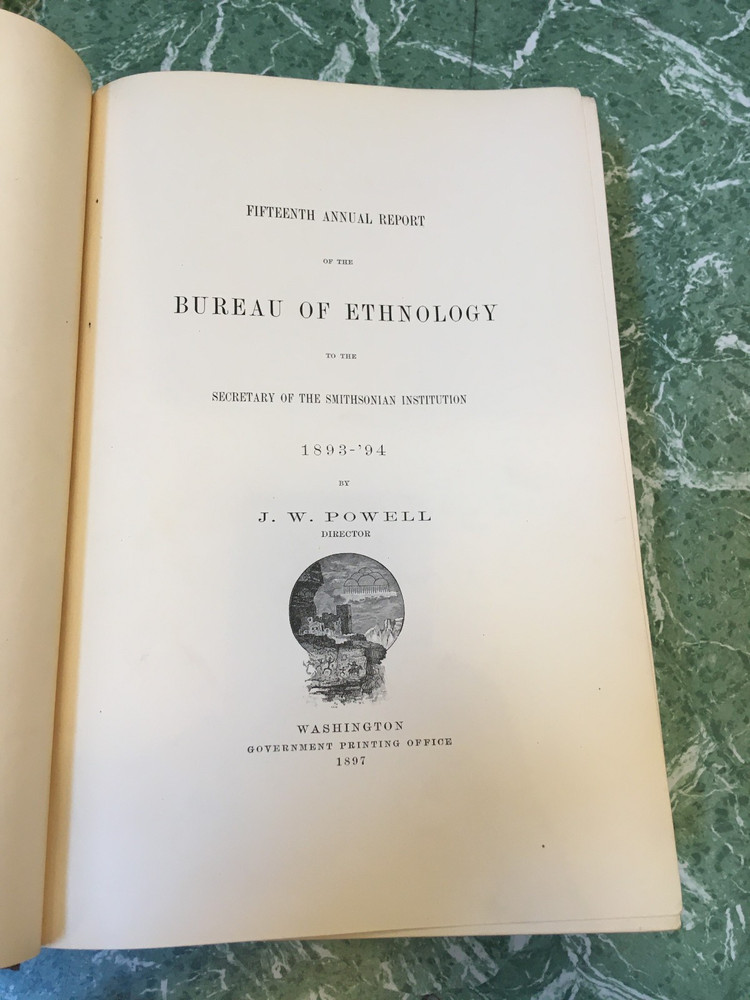 BUREAU OF AMERICAN ETHNOLOGY 15th Annual Report 1893-94 HB Smithsonian