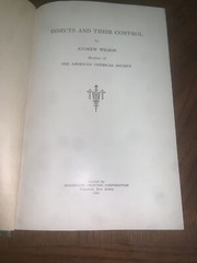 Insects And Their Control By Andrew Wilson 2nd Printing 1931 Horticulture Nature