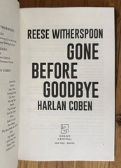 Reese Witherspoon / Harlan Coben Gone Before Goodbye SIGNED 1st / 1st HC DJ NEW!