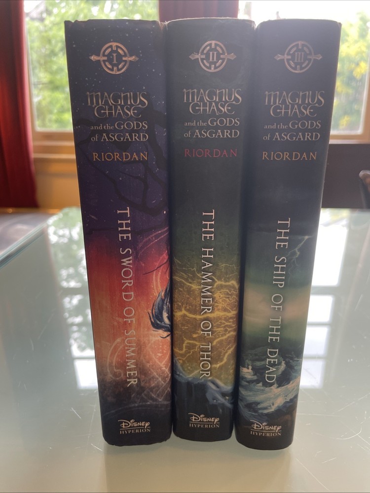 Magnus Chase and Gods of Asgard Rick Riordan Complete 3-Vol HC Set SummerReading