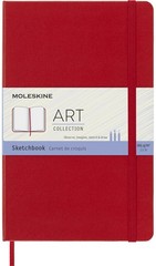 Moleskine Art Sketchbook Large Hardcover Scarlet Red 104 Pages Blank Notebook