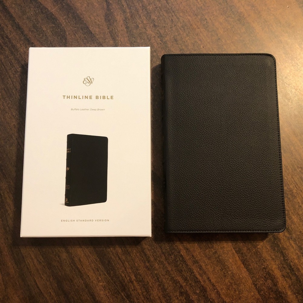 ESV Thinline Bible, Red Letter (Buffalo Leather, Deep Brown) by ESV Bibles