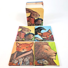 RARE 2 Box Sets 1993 MINI Aesop’s Fables Mouse Cat Fox Illustrated Graham Percy