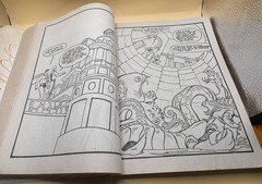 1980 Vintage Superheros 448 Page Big Big Book Coloring Activity Book Used