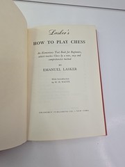 Lasker’s How to Play Chess HC w/DJ Emanuel Lasker Gramercy G-406