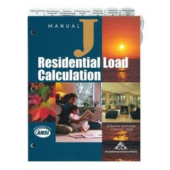 Tabs Only – Residential Load Calculation Manual J, Eighth Edition, Version 2.50