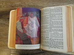 Holy Bible Vintage National Bible Press KJV White Cover with Gold Trim 1950’s
