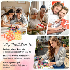 Adult Coloring Book for Women, Coloring Books for Adults Relaxation, Spiral Boun