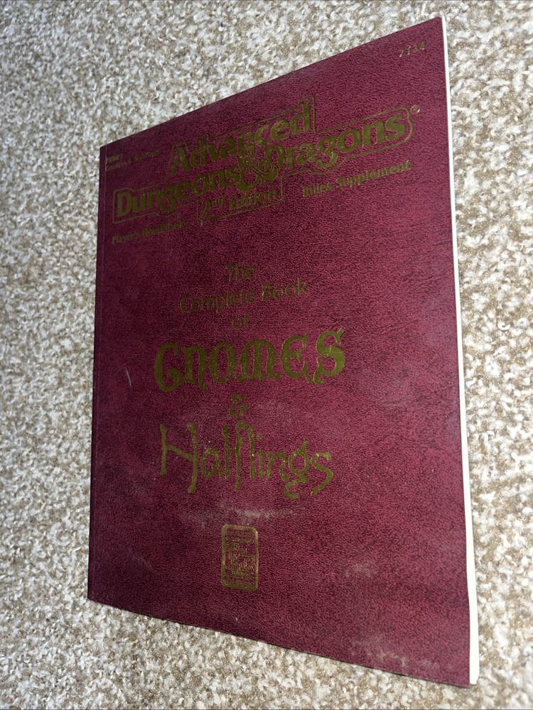 TSR AD&D 2nd Ed Complete Book of Gnomes and Halflings (1st) VG