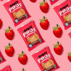 Pb&Js, Peanut Butter Oat Crust with Strawberry Filling, 5 Pack of 2.1Oz Oat Snac