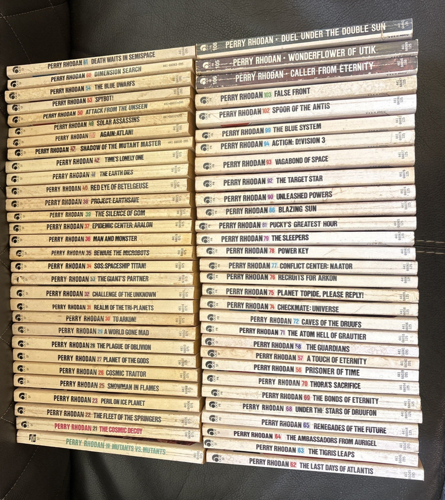 Lot of 60 Perry Rhodan Books Science Fiction Vintage Ace First Printings 1970’s