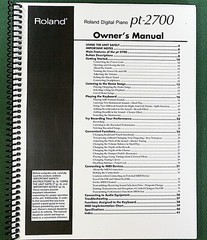Roland PT-2700 Owner’s Instruction Manual: 44 Pages & Protective Covers!
