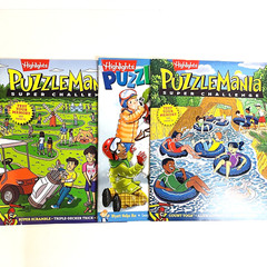 Highlights Puzzle Mania Mix Lot of 3 Books Children