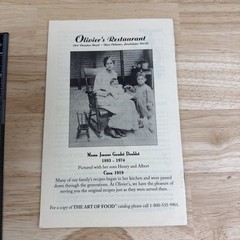 Vintage Cookbook of Olivier’s Restaurant New Orleans French Quarter Booklet