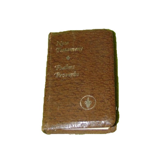 Pocket New Testament Psalms Proverbs Bible 4.5×2.75 Brown Cover
