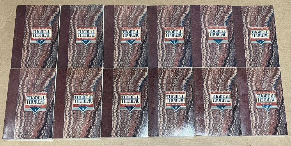 The Journal of Henry David Thoreau Vols 3-14 w Botanical Index 1984 Paperbacks
