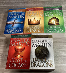 A Song of Ice And Fire Complete MM Paperback Book Set 1-5 Game of Thrones LOT