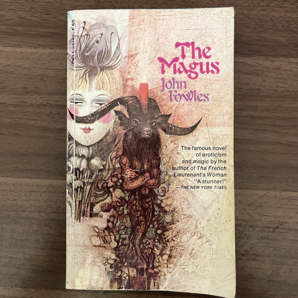 THE MAGUS John Fowles 1965 Little Brown Hardcover DJ Book Club Edition
