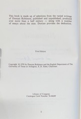 Duncan Robinson: Texas Teacher & Humanist Signed 1976 Hardcover 1st. Ed.