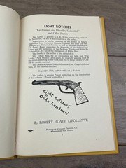 Eight Notches Robert Hoath LaFollette 1950 Upside-Down Book Valliant