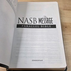 NASB / The Message Parallel Bible by Zondervan Staff 2004, Black Bonded Leather