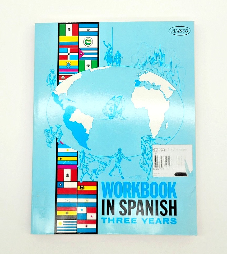 Spanish Workbook 3 Years Revised Edition AMSCO School Publication 1989 Textbook