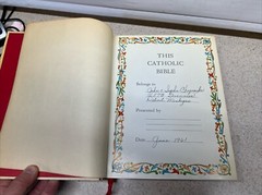 Vintage THE HOLY BIBLE with Confraternity Text 1961 Catholic De Luxe Edition