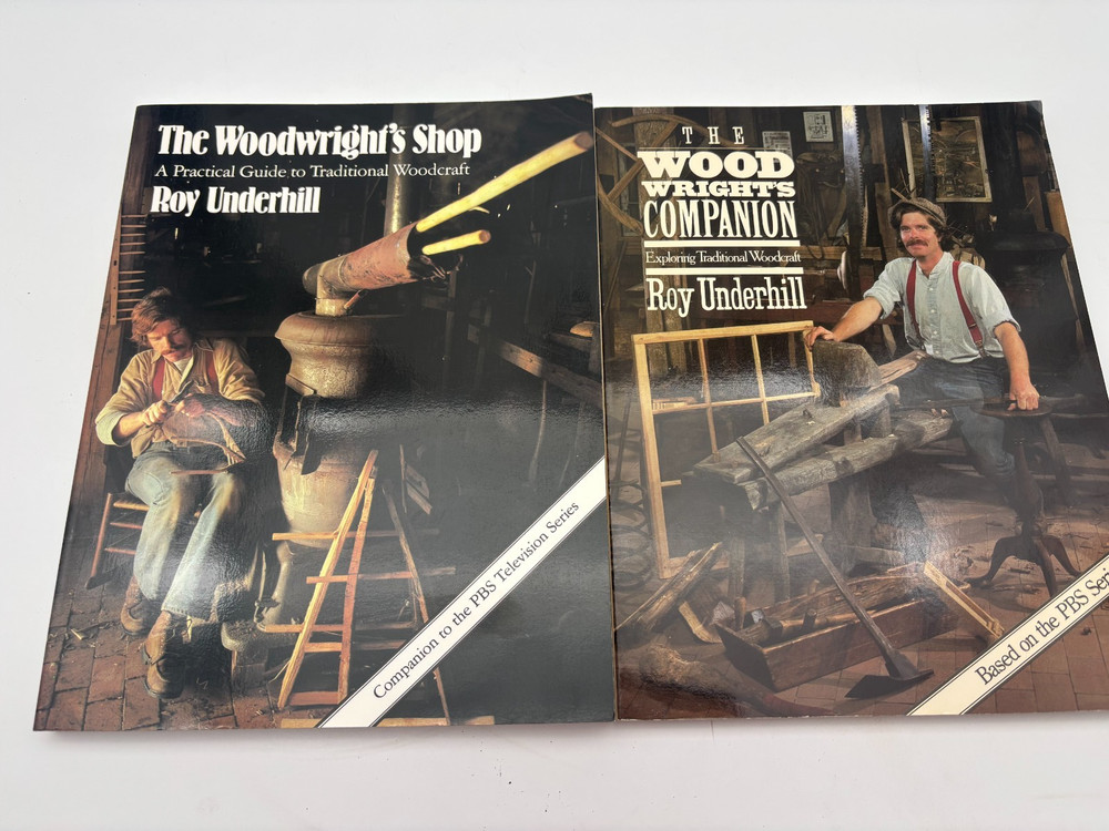 Lot of 2 The Woodwright’s Shop: Exploring Traditional Woodcraft by Roy Underhill