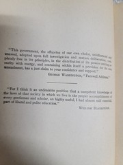 THE CONSTITUTION OF THE UNITED STATES ITS SOURCES AND By Thomas James Norton