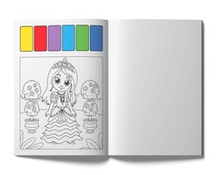 Pick and Paint Coloring Activity Book For Kids: Princess White
