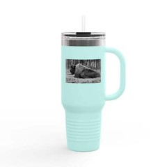 Wildlife-Inspired Insulated Travel Mug – 40oz with Bison Design