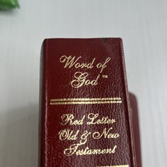 2001 Word Of God KJV Leather Special Margin Edition Bible Large Print Red Letter
