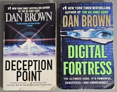 LOT OF 2 Dan Brown – Deception Point & Digital Fortress (Mass Paperback)