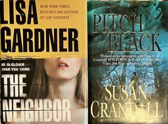 LARGE Print lot (2 hc/dj ) SUSAN CRANDALL pitch black LISA GARDNER neighbor