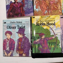 Vintage Set of 12 Illustrated Classic Editions Mini Paperbacks Books